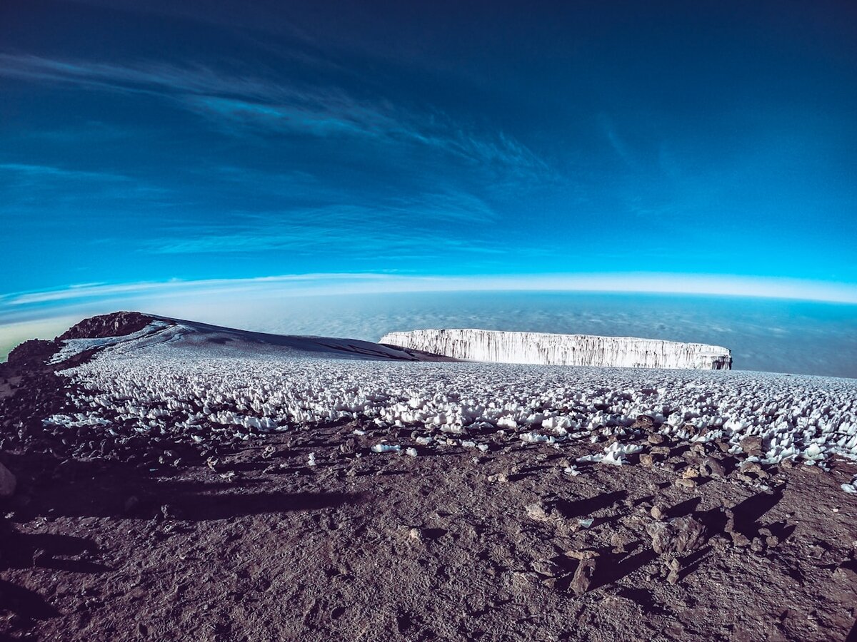 High above the clouds on Kilimanjaro