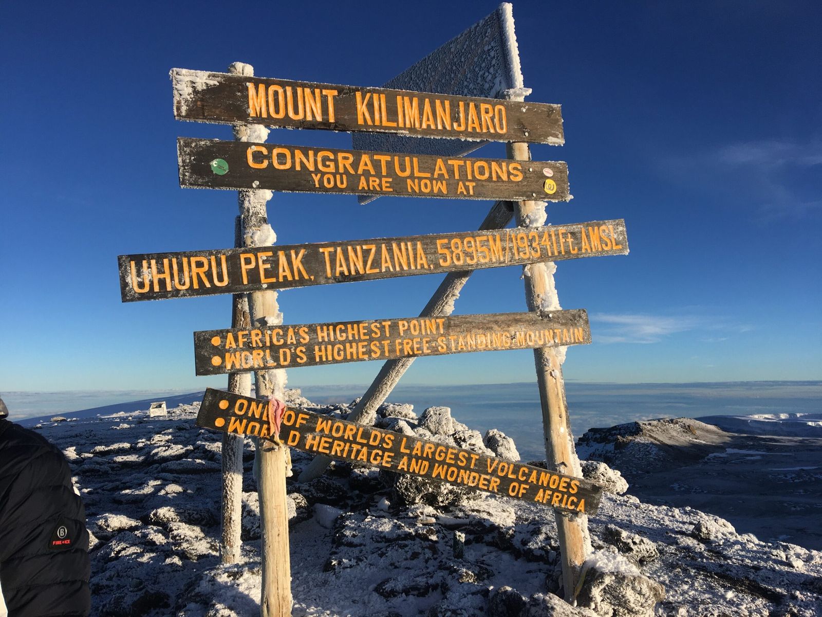 Climber on Kilimanjaro trail